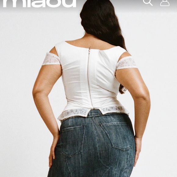 NWT Miaou Renata Corset Top in White size S - Picture 7 of 8